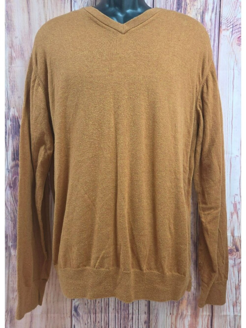 Johnston & Murphy V-Neck 100% Pima Cotton Rust Sweater XL